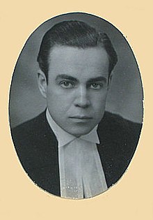 Martin in 1938, on his graduation from Osgoode Hall Law School