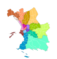 Découpage des 111 quartiers de Marseille