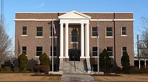 Stanton County courthouse in Johnson City