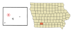 Location of Carbon, Iowa