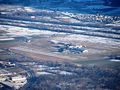 Der Flugplatz aus nordwestlicher Richtung im Winter