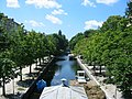 Vista de Lendkanal no centro de Klagenfurt