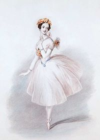 Taglioni in de tutu uit La Sylphide (1832)