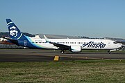 Das beteiligte Flugzeug auf dem Boeing Field im Bundesstaat Washington, Oktober 2023