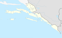 Mapa konturowa żupanii dubrownicko-neretwiańskiej, u góry znajduje się punkt z opisem „Kula Norinska”