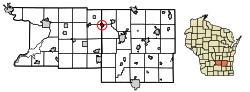 Location of Randolph in Dodge County, Wisconsin