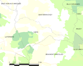 Poziția localității Limon