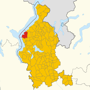 Poziția localității Laveno-Mombello