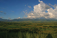 The Cagayan Valley at Cabagan with the Sierra Madre mountains in the background