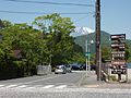 往路ゴールおよび復路起点の芦ノ湖駐車場入口