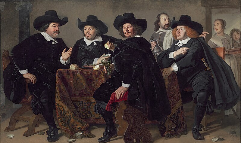 File:Bartholomeus van der Helst - Four aldermen of the Kloveniersdoelen in Amsterdam eating oysters.jpg