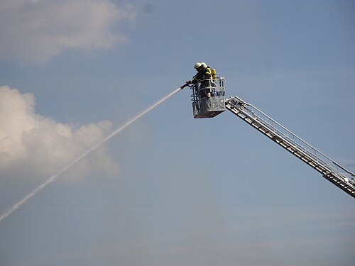 Firefighters in extinguishing use ( seen in Germany )