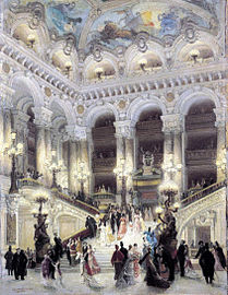 Louis Béroud: L'escalier de l'opéra Garnier, 1877 (Musée Carnavalet)