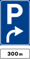 Parking ahead in the direction of the arrow(formerly used )