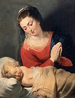 Virgin in Adoration before the Christ Child, ок. 1615