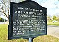 This historic marker marks the site of the home of William Hugh Smith, 21st Governor of Alabama (1868–1870).