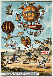 Utopian flying machines of the previous century, by Romanet & cie.