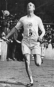 Liddell vid de olympiska spelen i Paris, 1924.