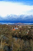 Louny - Hilbertova - Winter View on Ohře river & České Středohoří mountain range 05.jpg