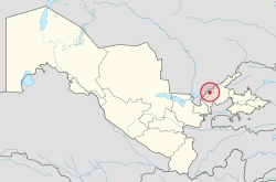 Location of Tashkent