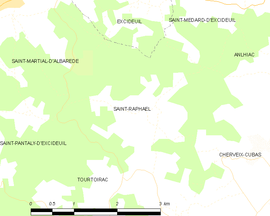 Mapa obce Saint-Raphaël