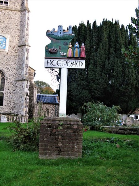 File:Reepham Town Sign - geograph.org.uk - 5586046.jpg