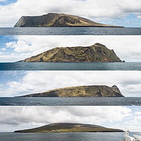 Les côtes sud, ouest, nord-ouest et nord de l'île Amsterdam