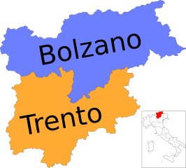 Kaart van Trentino-Zuid-Tirol