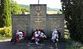 Triple memorial in Dolné Vestenice: Victims of the First World War (left), the Second World War (centre) and the SNP (right)