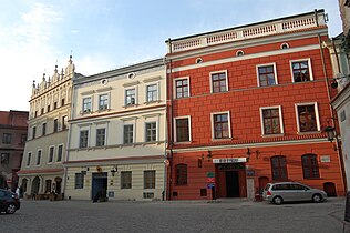 Historic tenement houses at the Market Square