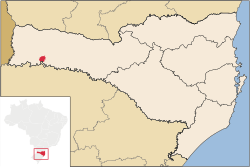 Localização de São Carlos em Santa Catarina