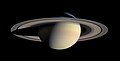 El planeta Saturno es el sexto planeta del Sistema solar en distancia al Sol, y el segundo más grande, por detrás de Júpiter. Su principal característica son los grandes anillos que lo rodean. Por la NASA.