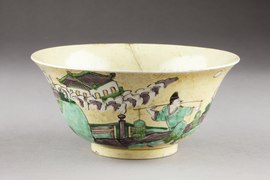 Östasiatisk keramik. Skål. Qing dynastin, Kangxi - Hallwylska museet - 95935.tif