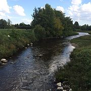 Il fiume Olona a valle del castello di Legnano