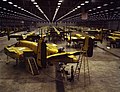 B-25 Mitchell bombers, painted with zinc chromate undercoat, being assembled, 1942