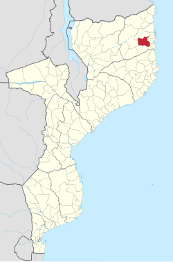 Localização do distrito em Moçambique