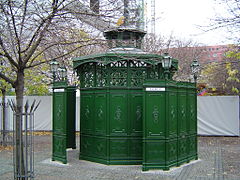 Cafe Achteck, Berlin, converted to male and female toilets