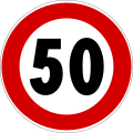 Maximum speed 50km/h