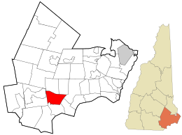 Location in Rockingham County and the state of New Hampshire.