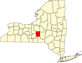 Locatie van Cortland County in New York