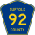 County Route 92 marker