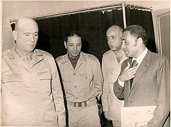 Saad el-Shazly with Hiekal and Ismail at front.jpg