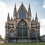 Extremo plano de la catedral de Lincoln