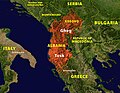 La langue albanaise dans les Balkans centraux.