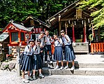 修学旅行班での記念写真