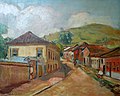 Lucílio de Albuquerque (1877-1939) Landscape with historic city in Minas Gerais State, oil on canvas 33 x 41,5 cm, probably 1920's, Photo Gedley Belchior Braga