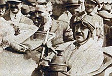 Robert Bloch (à gauche) et André Rossignol (à droite), vainqueurs des 24 Heures du Mans 1926 sur Lorraine-Dietrich