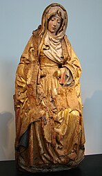 Vierge en prière, bois, Picardie, seconde moitié du XVe siècle.