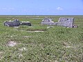 Settlement remains, radio tower in background