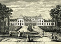 Le château et son avant-cour, en venant de Bagnolet, vers 1730.